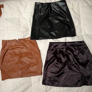 3 SHEIN mini skirts